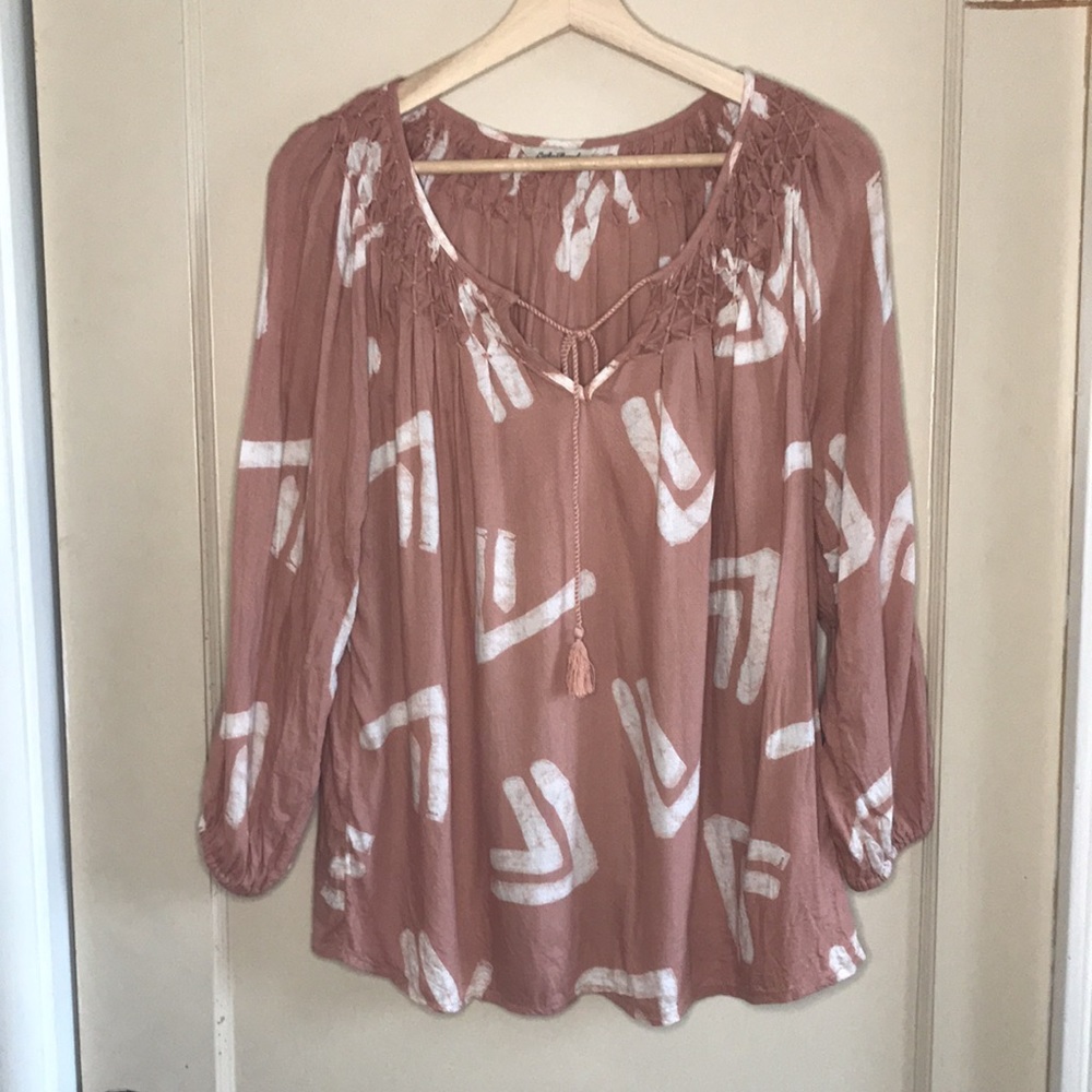 Lucky Brand boho peasant top